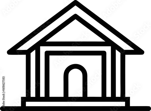 Emergency Housing or Homeless Shelter Symbol Outline