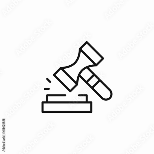 gavel auction justice icon sign vector
