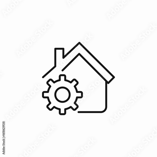 home settings automation icon sign vector