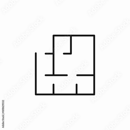 house floor plan icon sign vector