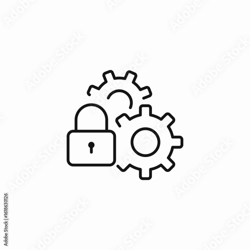 security settings gears icon sign vector
