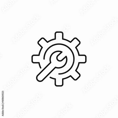 tool repair maintenance icon sign vector
