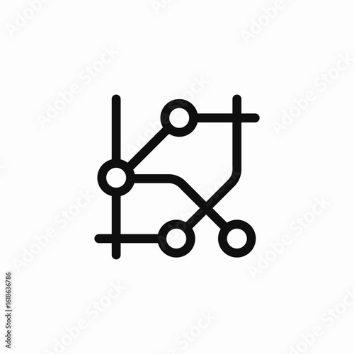 map route points icon sign vector