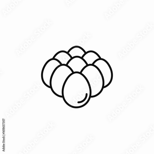pile of eggs icon sign vector