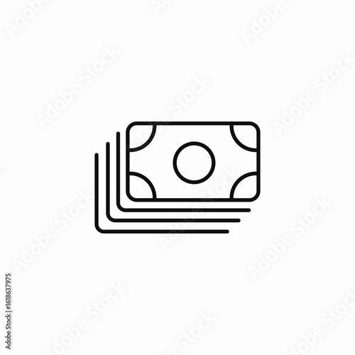 stack cash money icon sign vector
