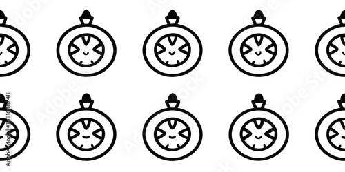 Repeating Pattern of Six Identical Clocks Design Time Concept Patterned Background