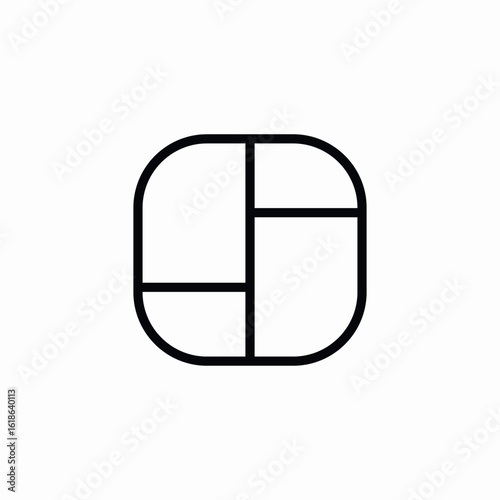 frame shapes icon sign vector