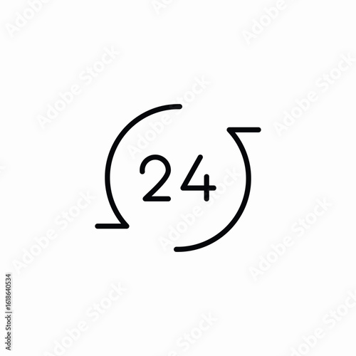 nonstop service icon sign vector