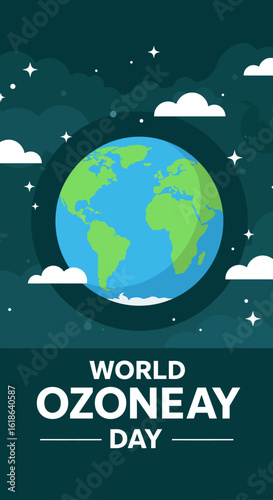 Celebrate world ozone day, vector design