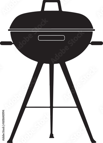 Barbecue Grill Kettle Silhouette