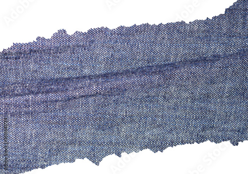 High-Resolution Texture of Blue Denim Jeans Fabric with Torn Edges. Perfect for Fashion Design, Mockups, and Backgrounds.