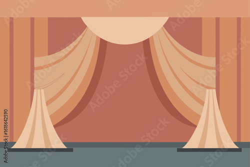 muted elegance digital backdrop   draped curt