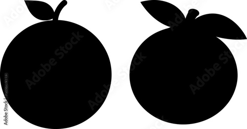 Black orange set, Set of orange, orange collection, Vector of orange, orange fruits silhouette, black orange fruits isolated on white background