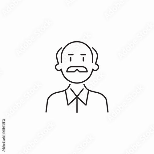 elderly person icon sign vector