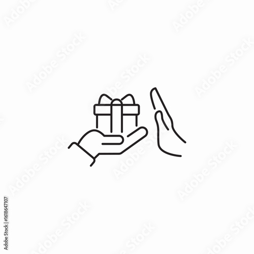 present refusal icon sign vector