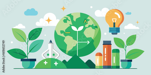 Eco friendly world growing environmentally conscious practices and future sustainability concepts