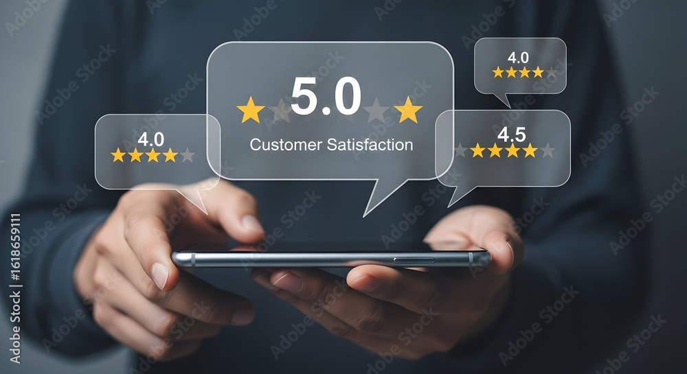 Fototapeta premium Achieve 5 star customer satisfaction ratings using this simple method