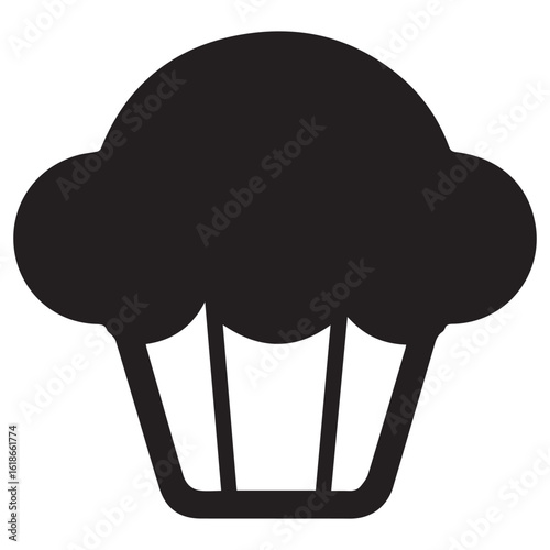 Silhouette Style Vector Minimal Muffin Logo Design – Modern Bakery Graphic Template for Cafe Branding, Pastry Shops, Dessert Packaging, Food Bloggers, and Sweet Business Identity in EPS Format