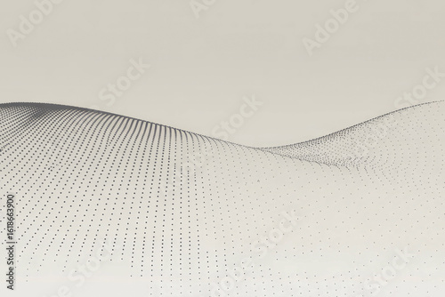 Abstract dotted wave pattern dots grey