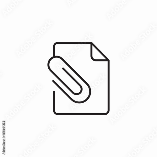 attached file paperclip icon sign vector