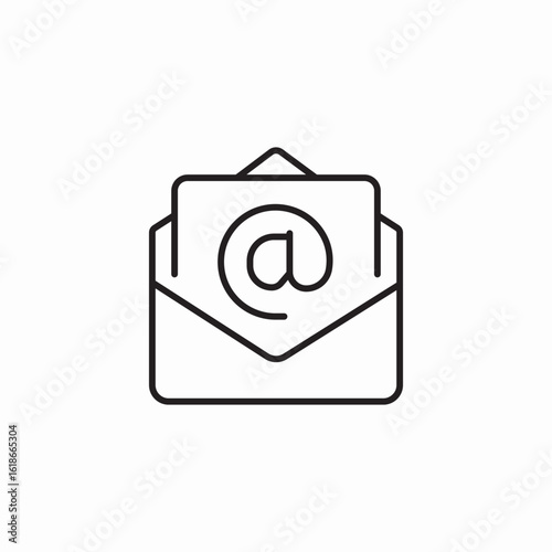 email at sign icon sign vector