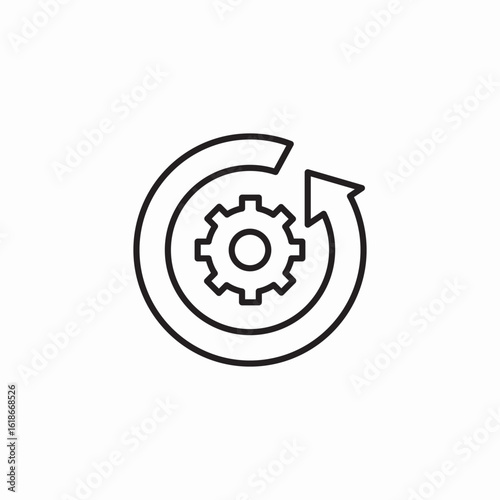 process flow update icon sign vector