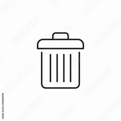 trash can delete icon sign vector