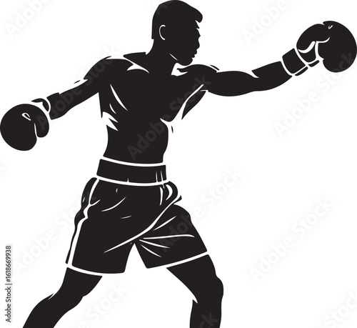 Boxer Boxing Punching Silhouette
