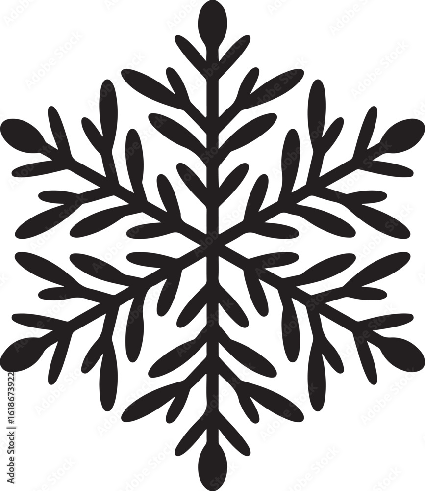 Obraz premium Christmas Snowflake Vector Art, Snowflake Icon