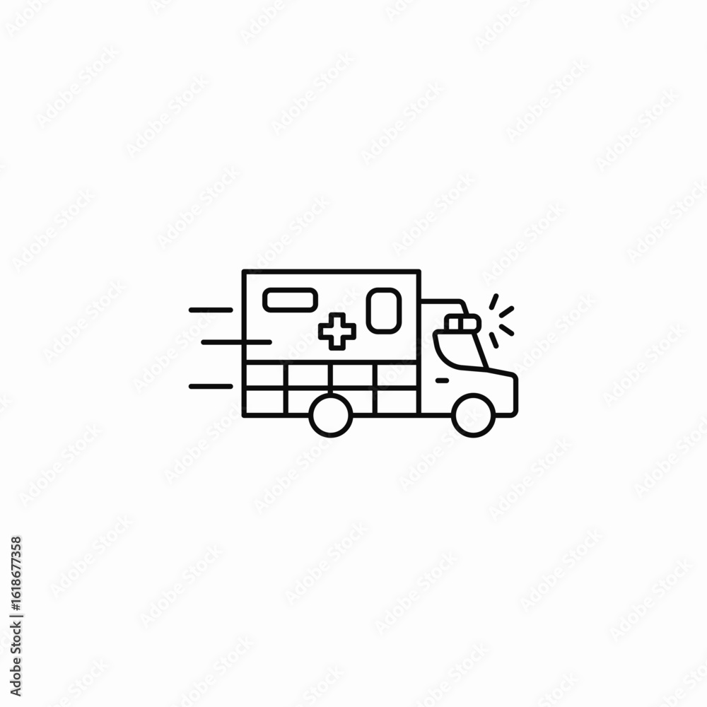 Fototapeta premium ambulance emergency icon sign vector