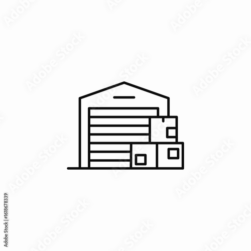 garage storage icon sign vector