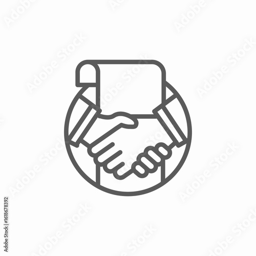 agreement handshake icon sign vector