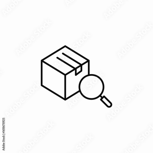 package delivery search icon sign vector