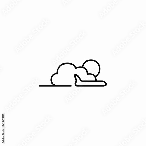 plane flying icon sign vector