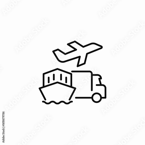 transportation means icon sign vector