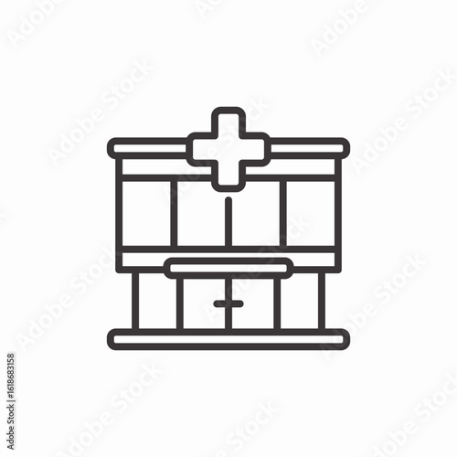 hospital building icon sign vector