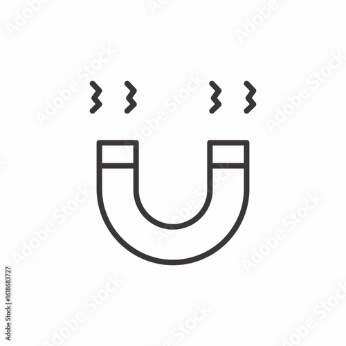 magnetic power icon sign vector