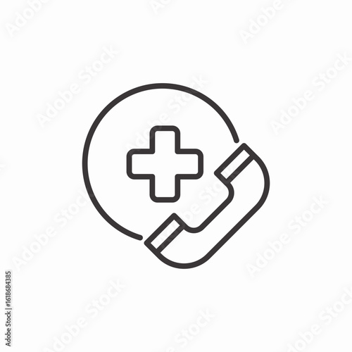 medical helpline icon sign vector