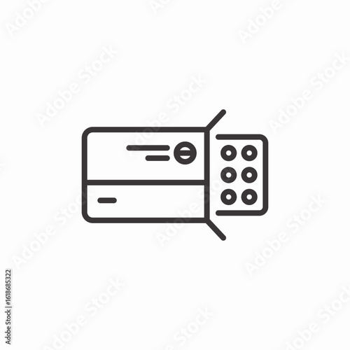 pills blister box icon sign vector