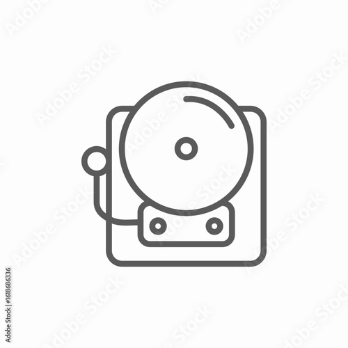 school bell icon sign vector