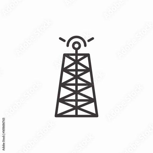 signal tower icon sign vector