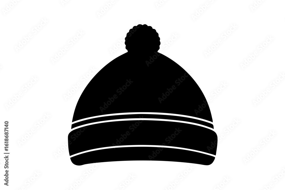 Fototapeta premium Cute woolen winter hat vector for cozy fashion themes