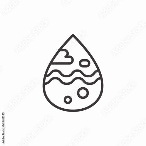 world water icon sign vector