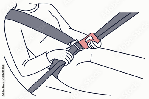 Zero excuses message visualizing common rationalizations crossed out, leaving only the act of fastening the belt, modern flat illustration style