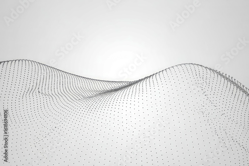 Wireframe Mesh Wave Pattern abstract background
