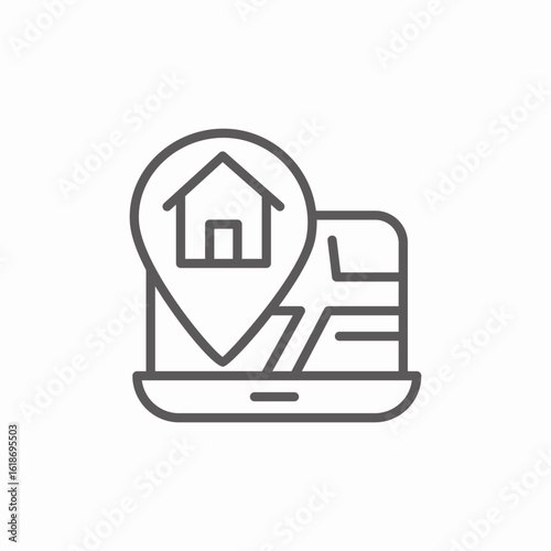 house location icon sign vector