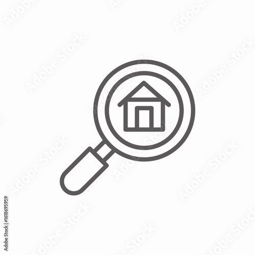 inspection real estate icon sign vector