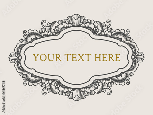 Elegant vintage frames with intricate floral and ornamental details, perfect for adding a classic touch to labels, invitations, and decorative borders in various design projects