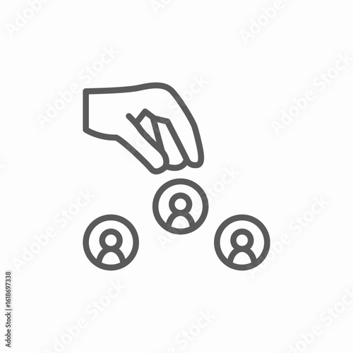 pick candidate icon sign vector