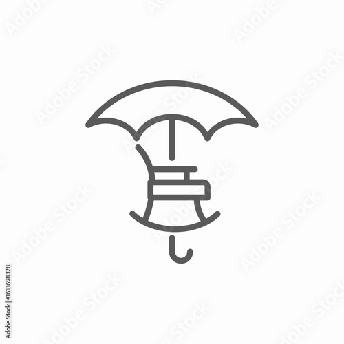 retirement insurance icon sign vector